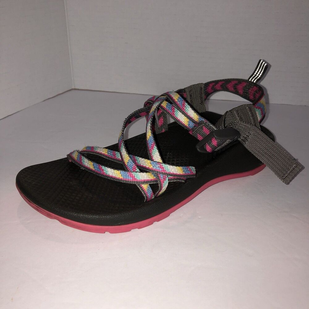 Chaco ZX/1 EcoTread Outdoor Strappy Sandals Fletched Pink Girls Youth Sz 5 Shoes